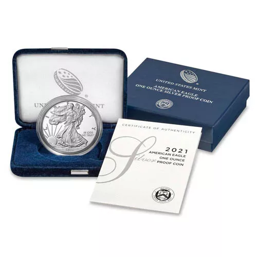 2021-W 1 oz Proof American Silver Eagle Coin Type 1