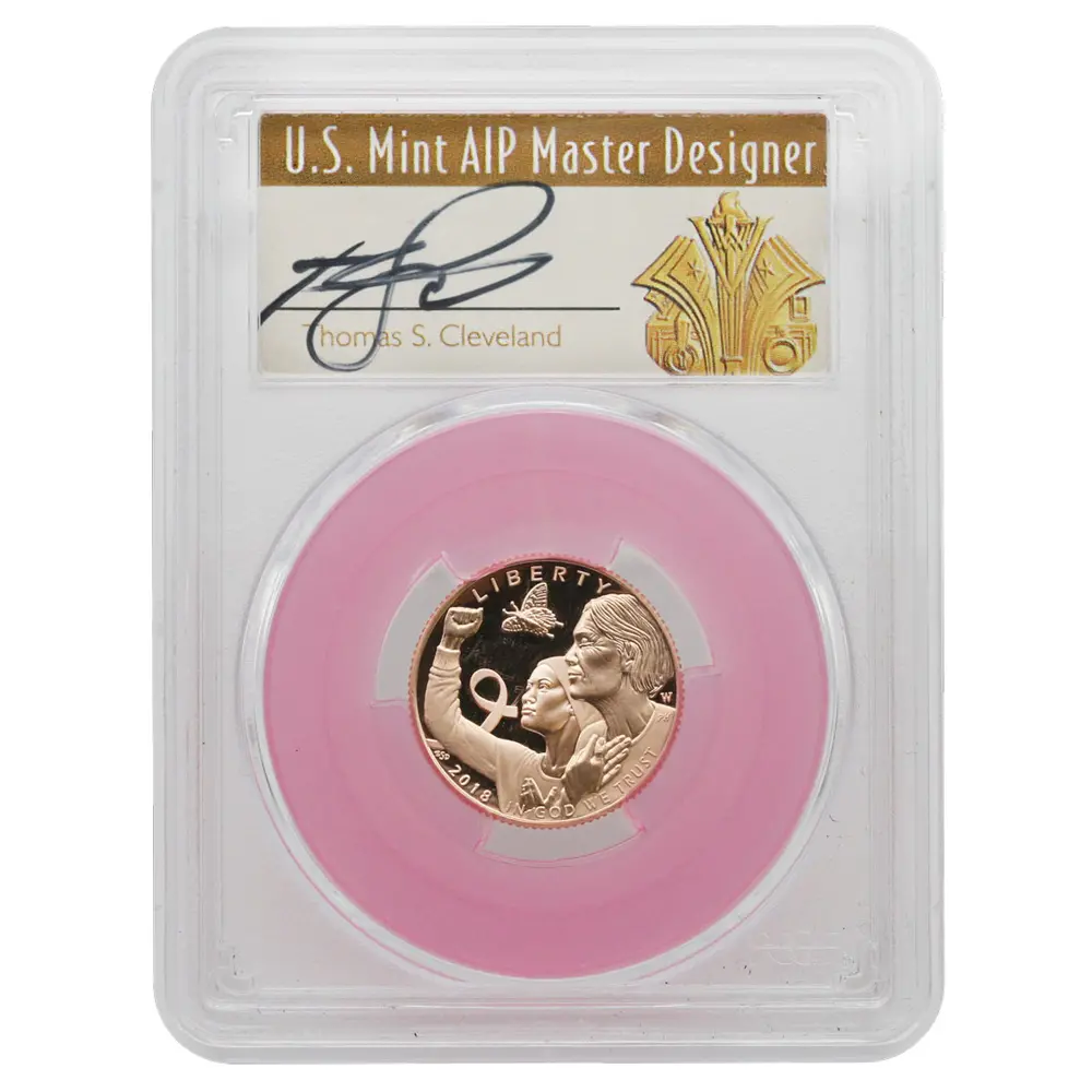 2018-W Gold $5 Breast Cancer Awareness