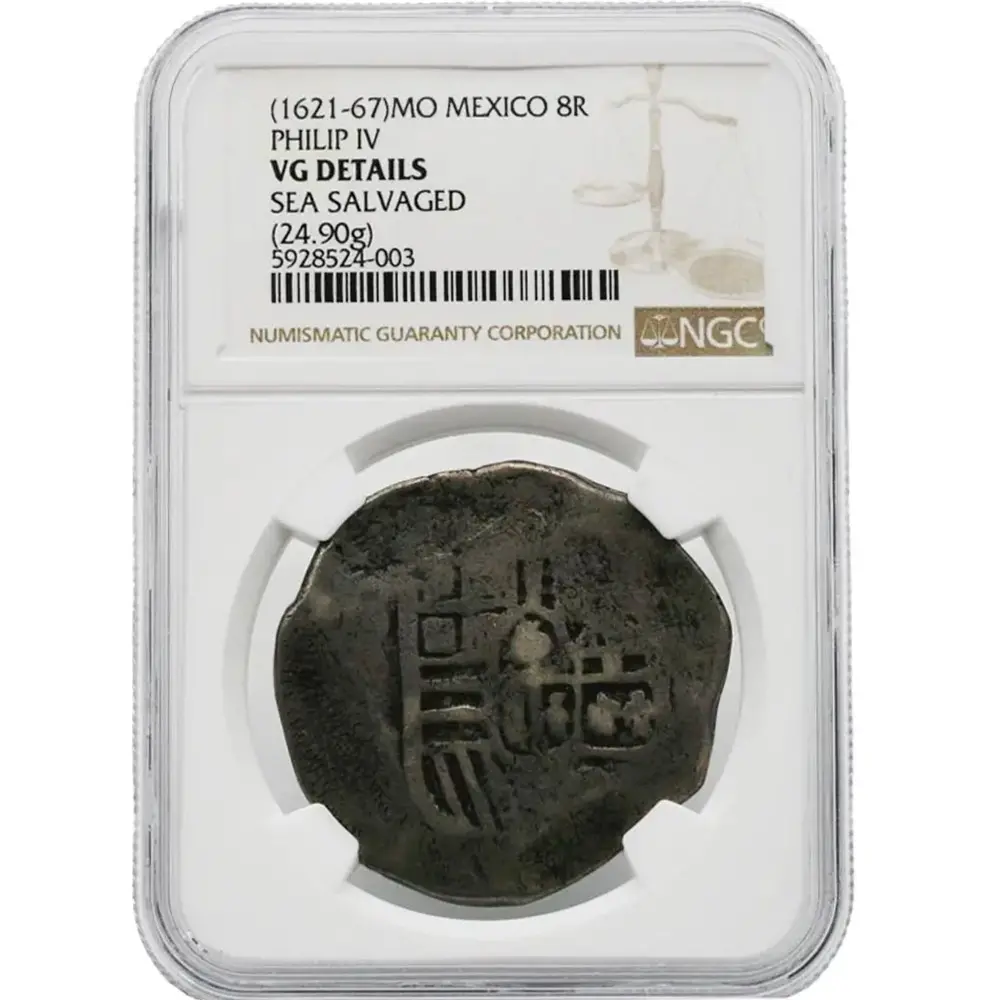 1621-67MO Mexico 8 Reales Philip IV