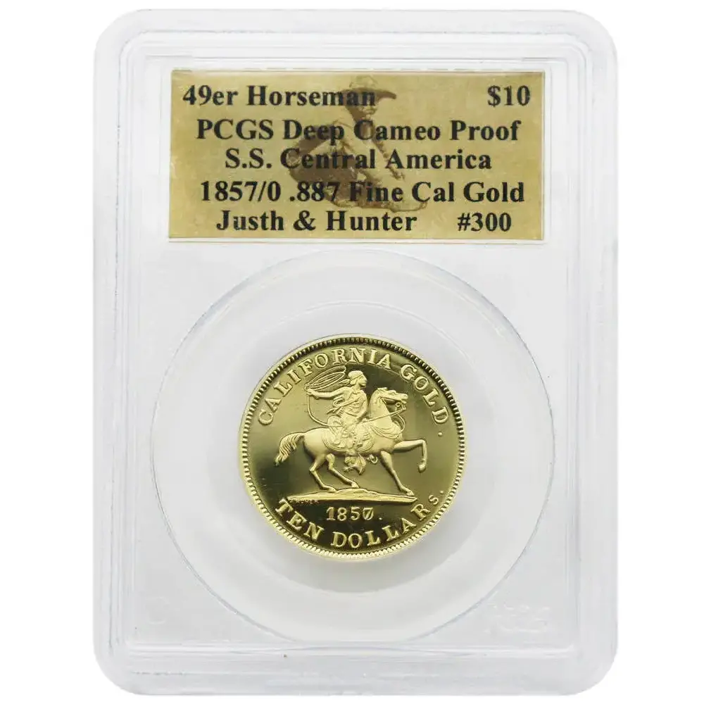 1857/0 $10 49er Horseman Cal Gold