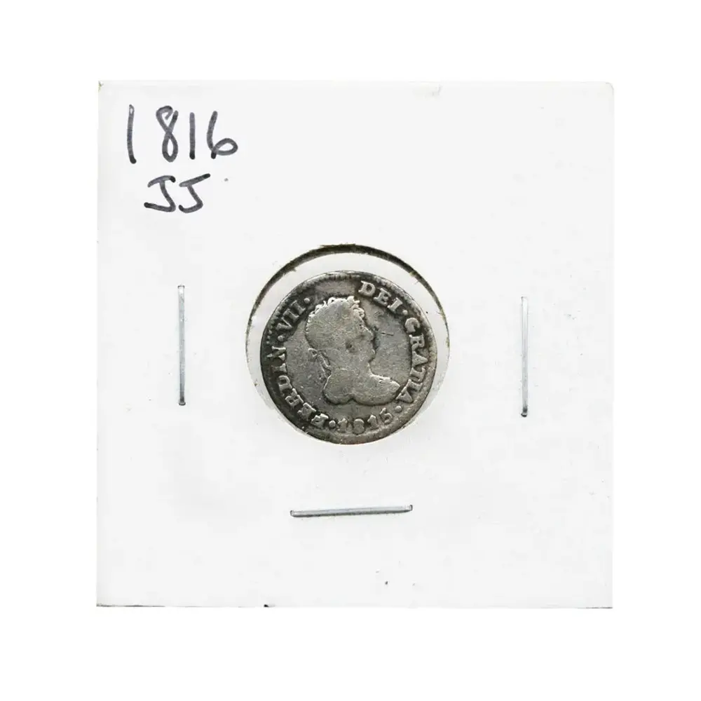 1816-MO|JJ Spanish Colonial 1/2 Real Milled Coinage