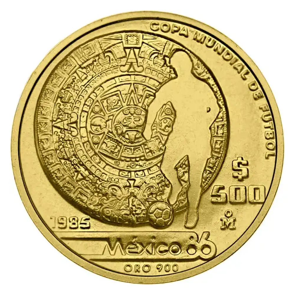 1986 World Cup Mexico Gold 500 Pesos