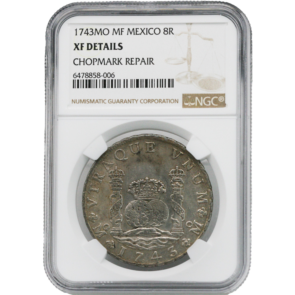 1743-Mo Mexico 8 Reales Chopmarked