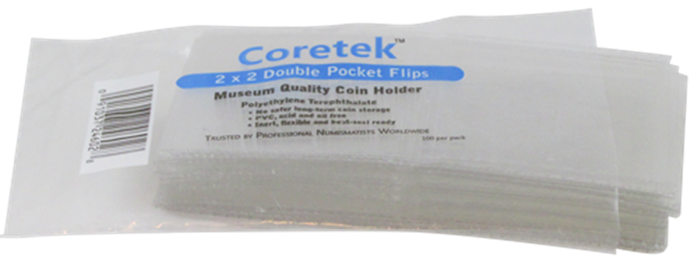 Coretek 2x2 Museum Quality Flips - 100 pack
