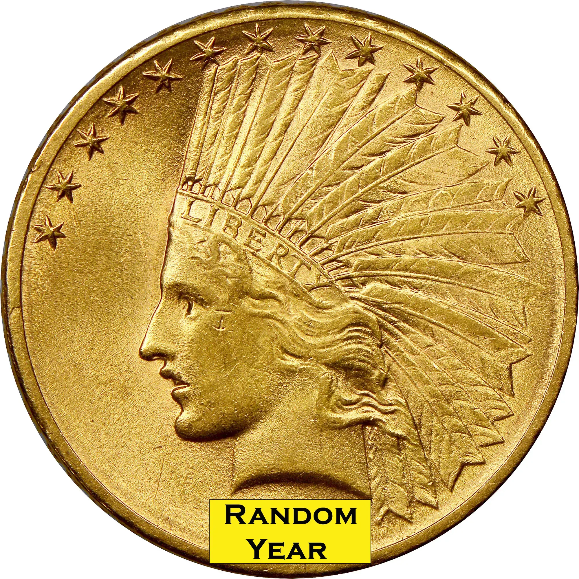 $10 Gold Indian Head- Eagle XF or Better (Random Year)
