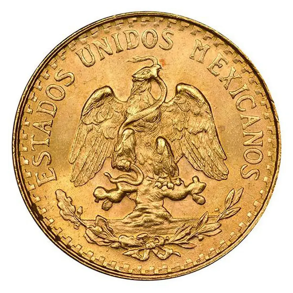 Dos Pesos Mexico Gold (Year Varies) AU-BU - Image 2