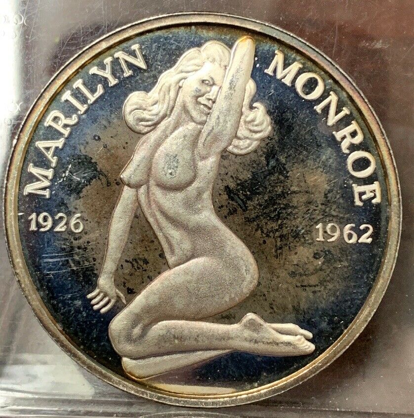 Rare Marilyn Monroe Nude 1926-1962 1 oz .999 Fine Silver Round