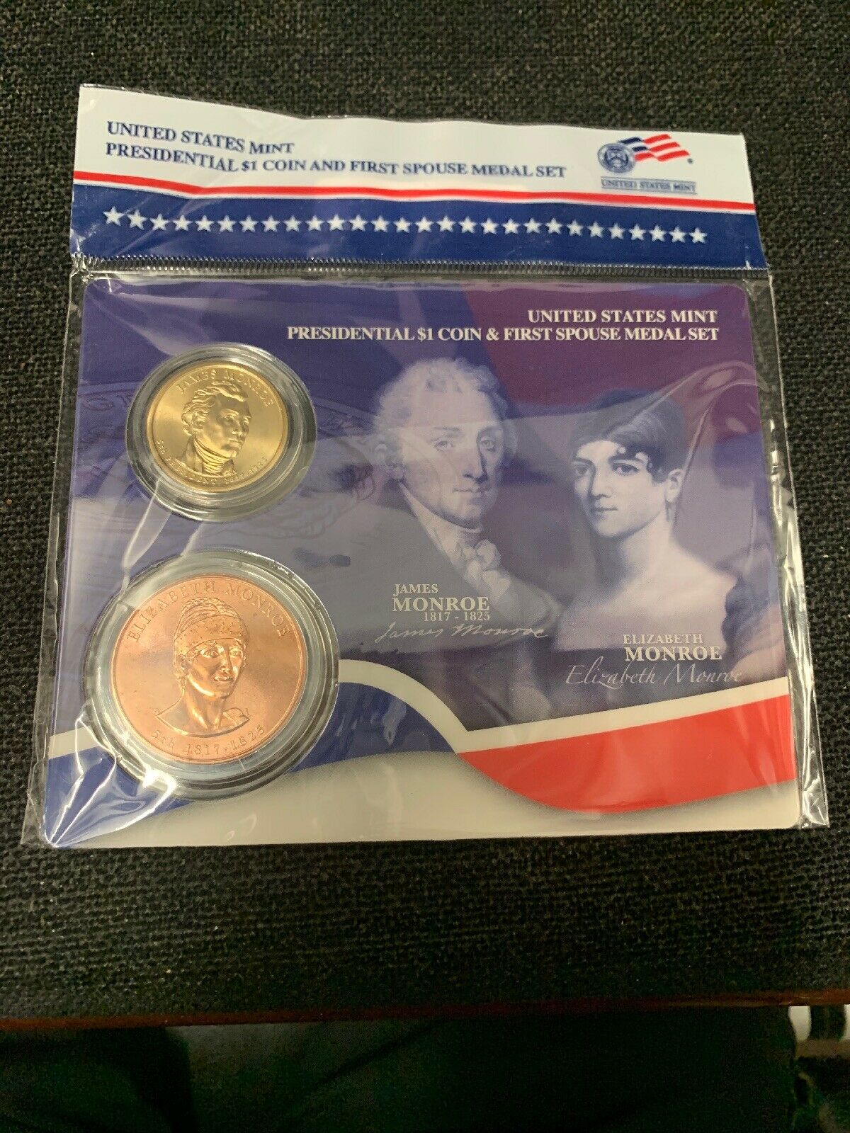 Presidential $1 Coin & First Spouse Medal Set James ...