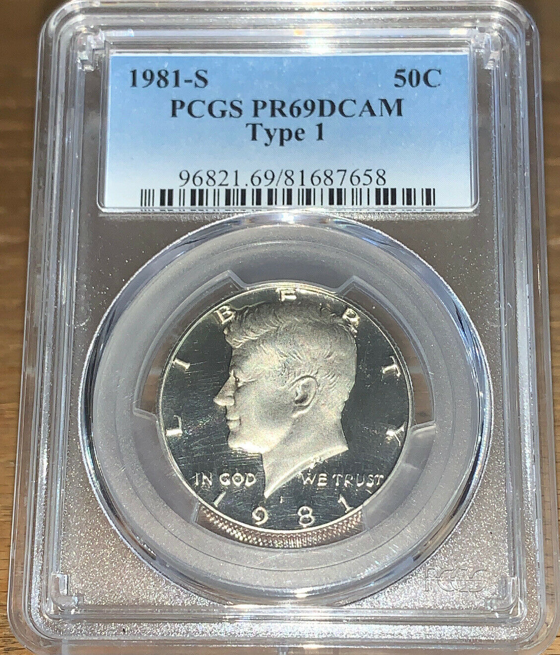 1981-S Kennedy Half Dollar 50c Coin - PCGS PR69DCAM - Type ...