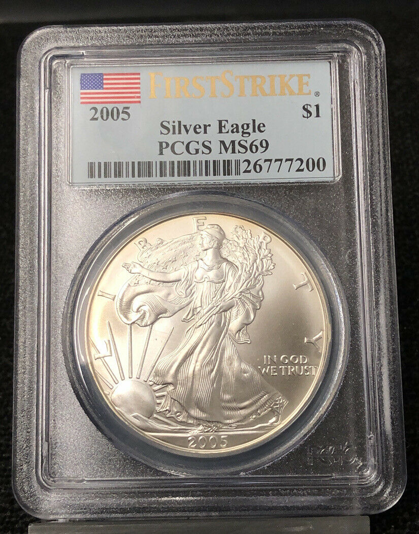 2005 First Strike Silver Eagle PCGS MS69 Chula Vista Coins