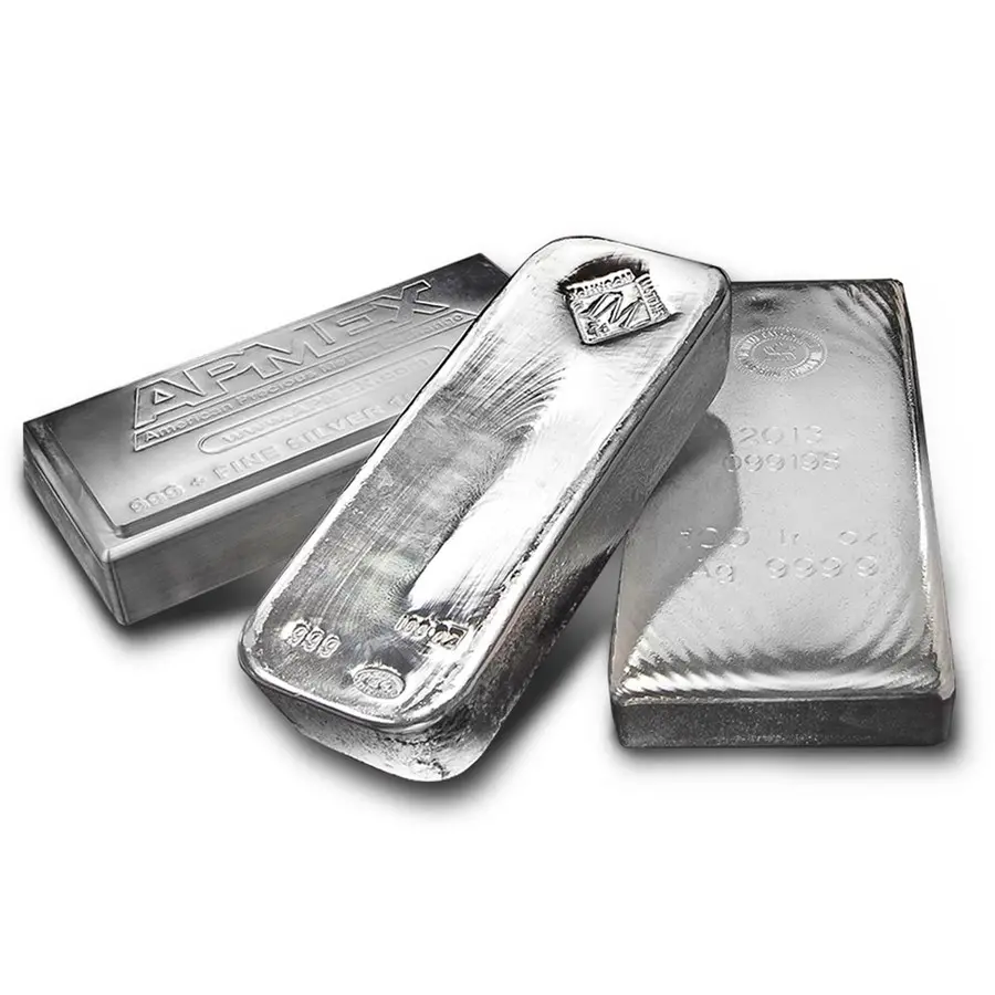 100 oz Silver Bars