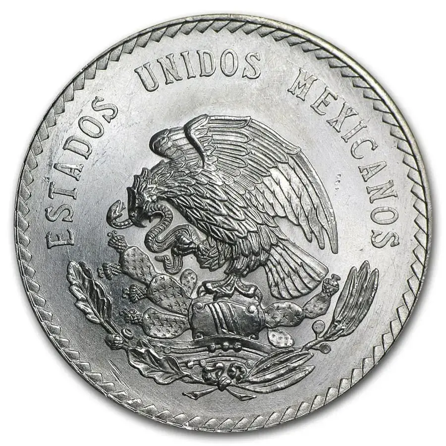 1947-1948 Mexico Silver 5 Pesos Cuauhtemoc XF-BU - Image 2