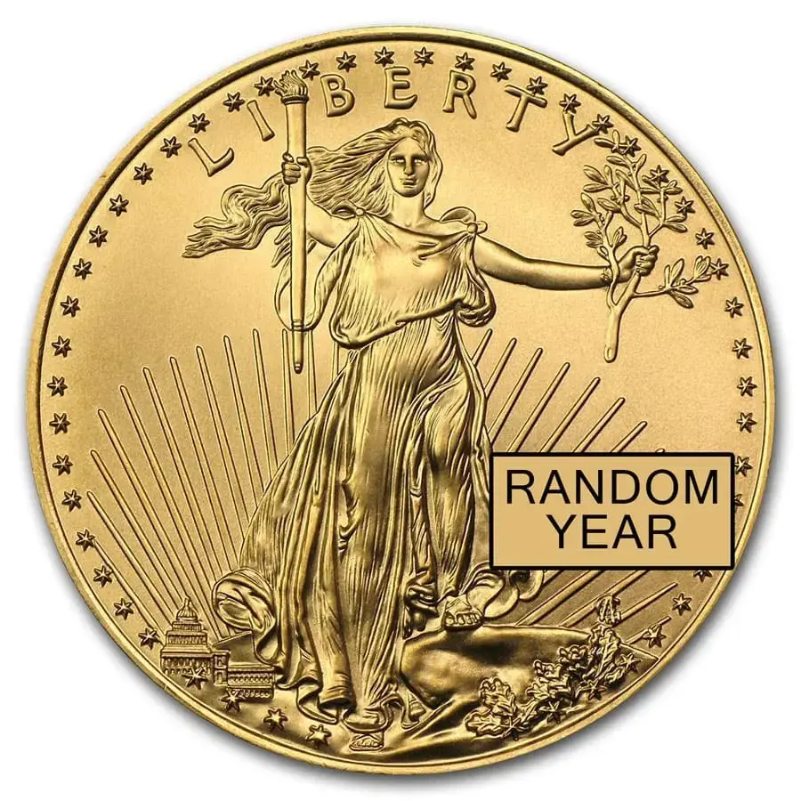 1 oz $50 American Gold Eagle Random Year BU