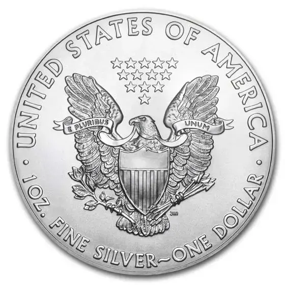 2021 $1 American Silver Eagle Coin BU Type 1 - Image 2
