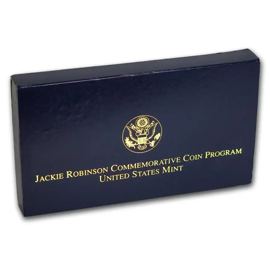 1997 Gold $5 Commem. Jackie Robinson UNC.(w/Box & COA) - Image 4