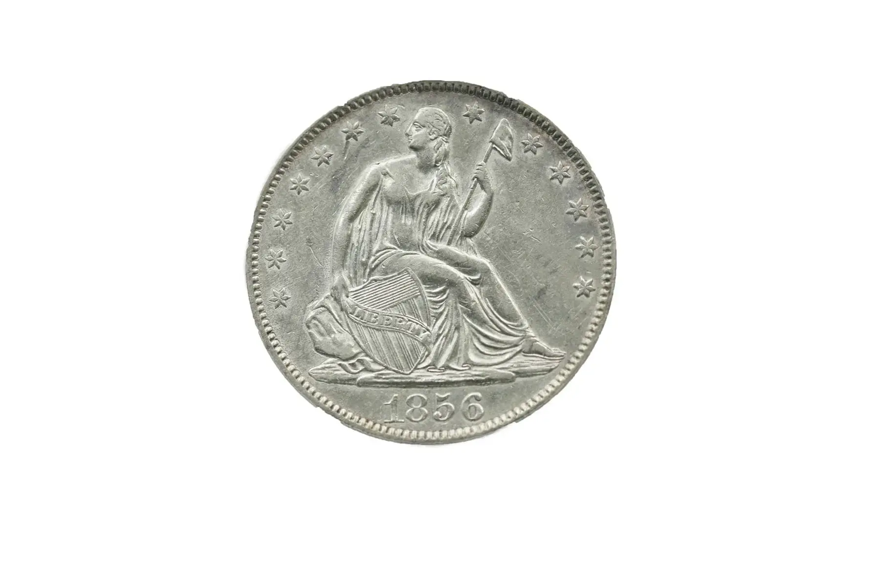 1856 Liberty Seated Half Dollar ANACS AU50 - Image 2