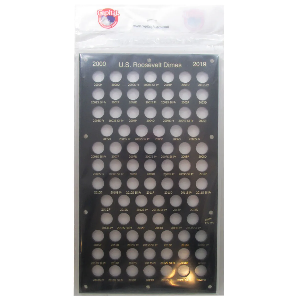 Capital Plastics U.S. Roosevelt Dimes 2000-2019