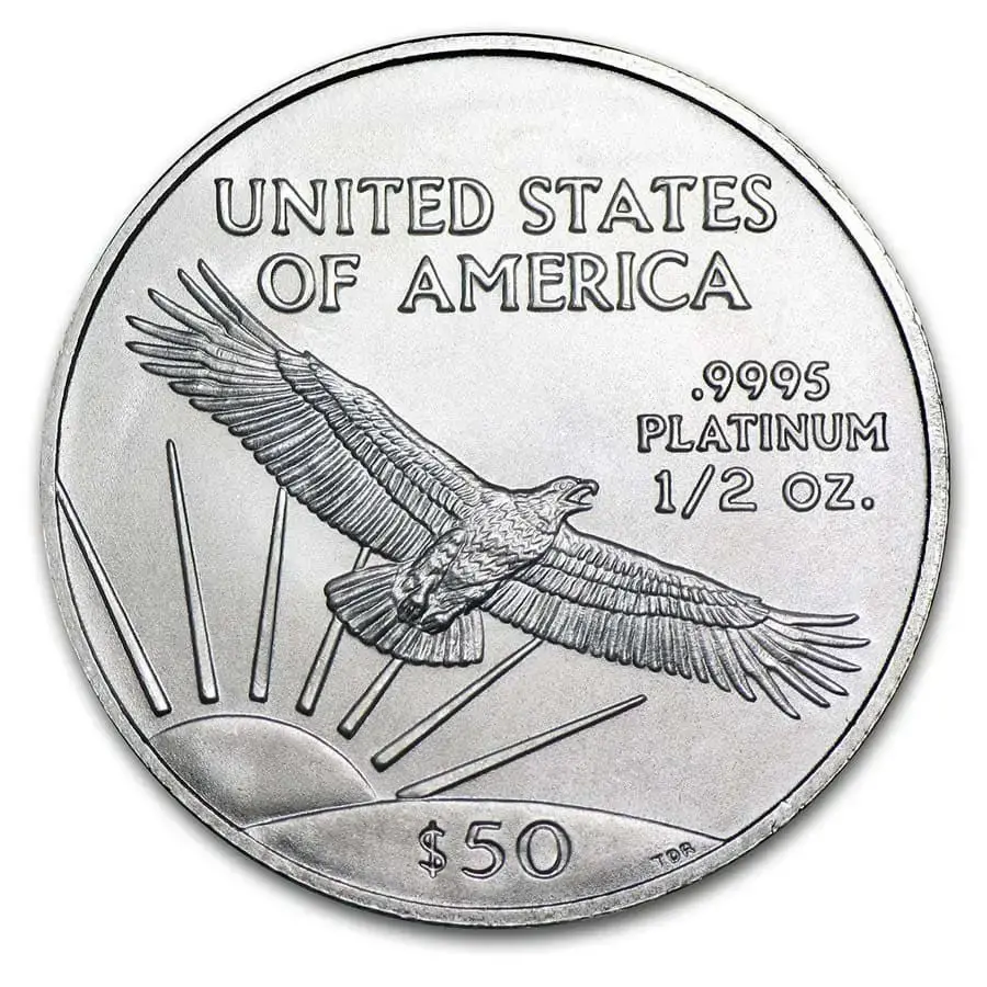 1/2 oz American Platinum Eagle BU (Random Year) - Image 2