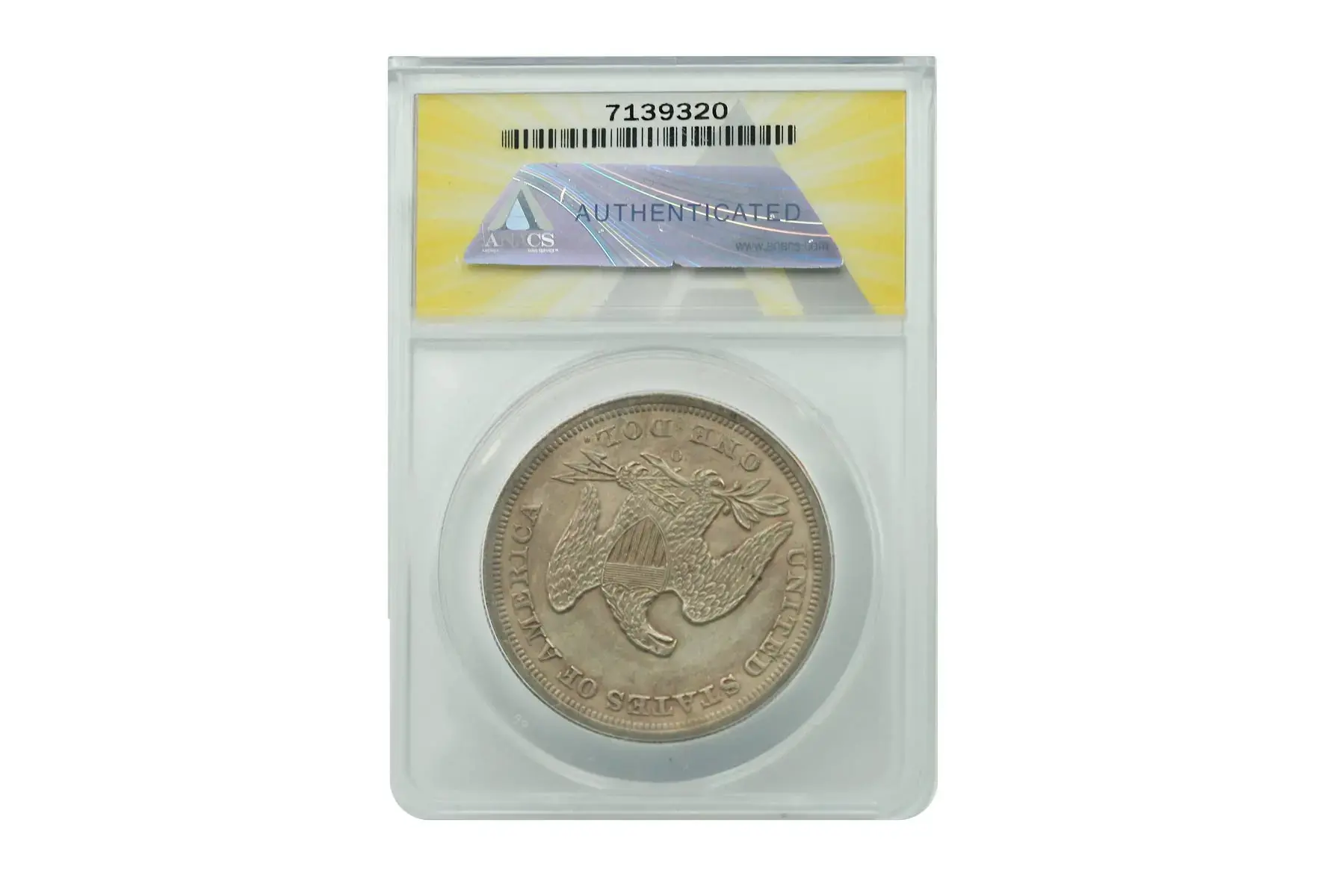 1859-O $1 Liberty Seated Dollar AU 50 ANACS - Image 2