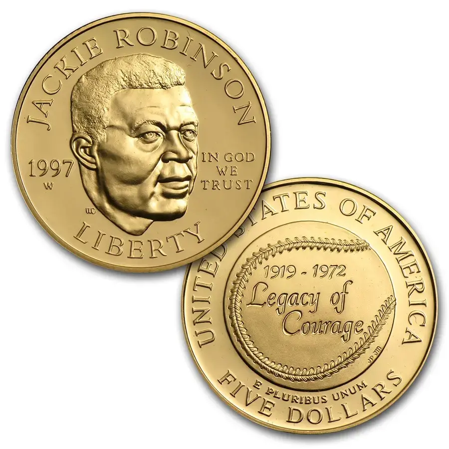 1997 Gold $5 Commemorative Jackie Robinson Proof Legacy Set - Image 5