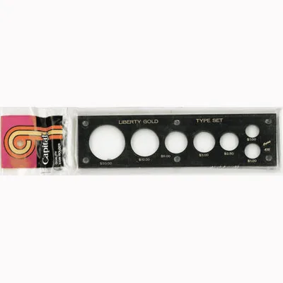 Capital Plastics Liberty Gold Type 20, 10, 5, 3, 2.50, Lg $ & SM $