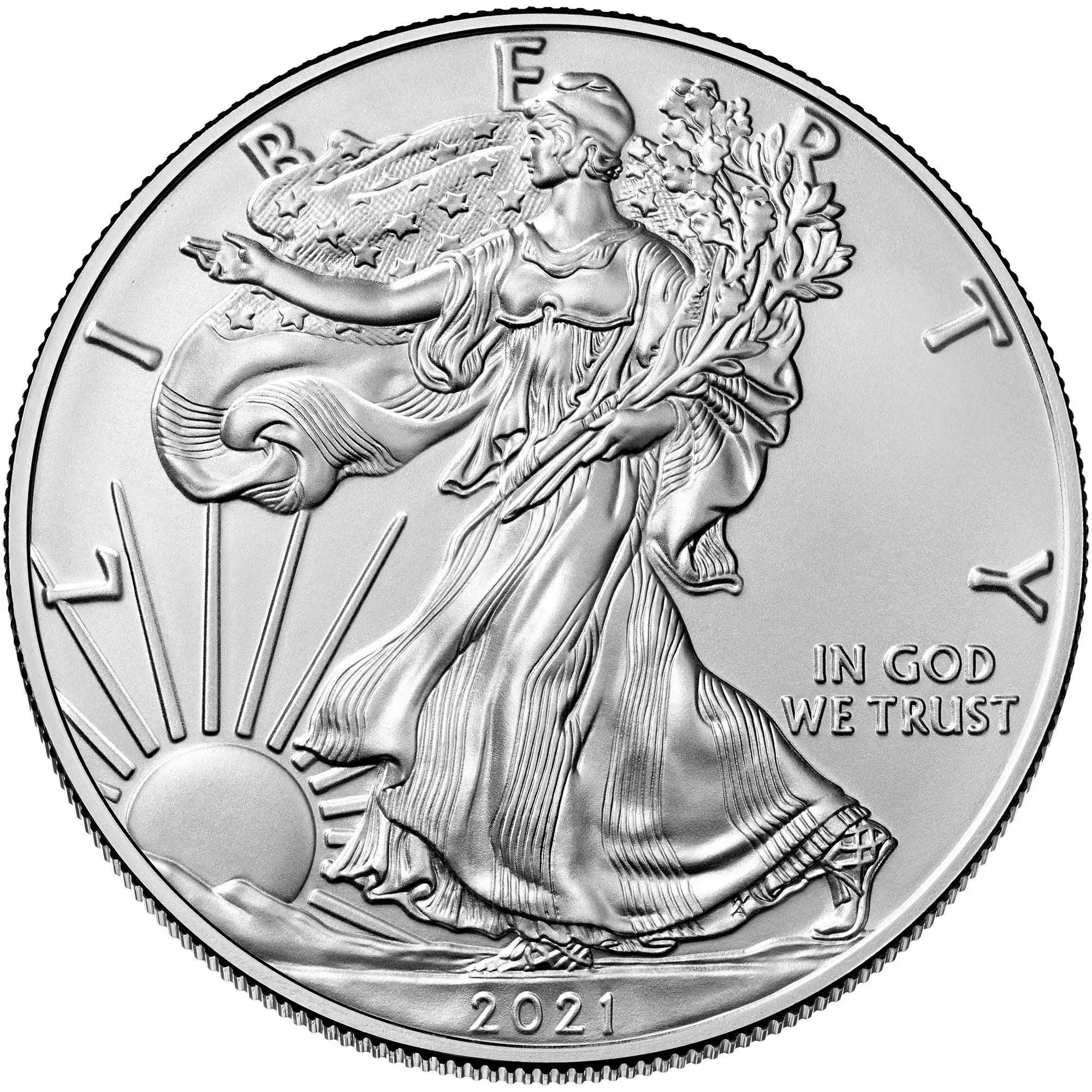 2021 $1 American Silver Eagle Coin BU Type 1