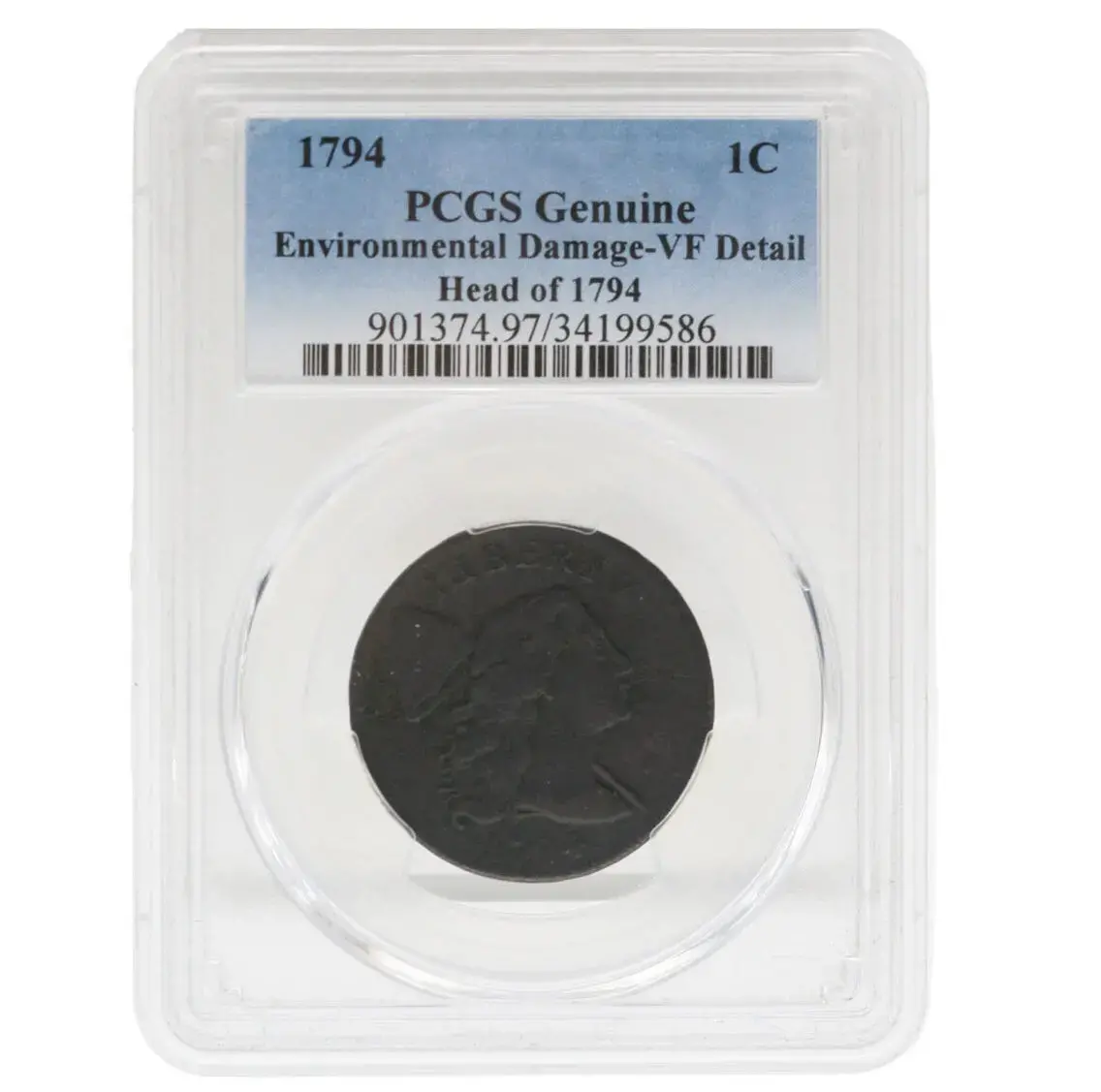1794 Flowing Hair Large Cent PCGS VF-Detail Head of 1794
