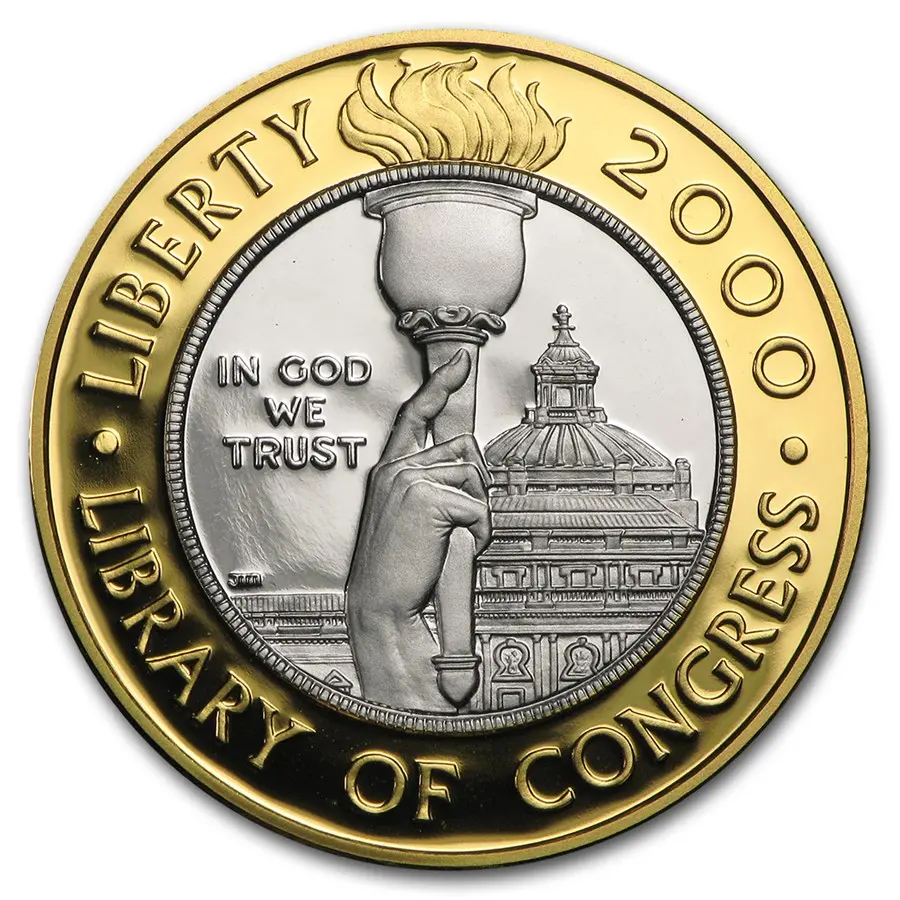 2000-W Gold/Platinum $10 Commem. Library of Congress