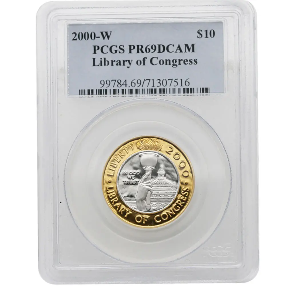 2000-W Gold/Platinum $10 Commem. Library of Congress