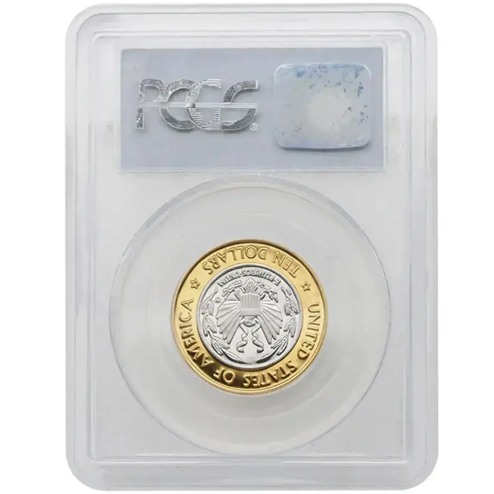 2000-W Gold/Platinum $10 Commem. Library of Congress PF-69 PCGS - Image 2