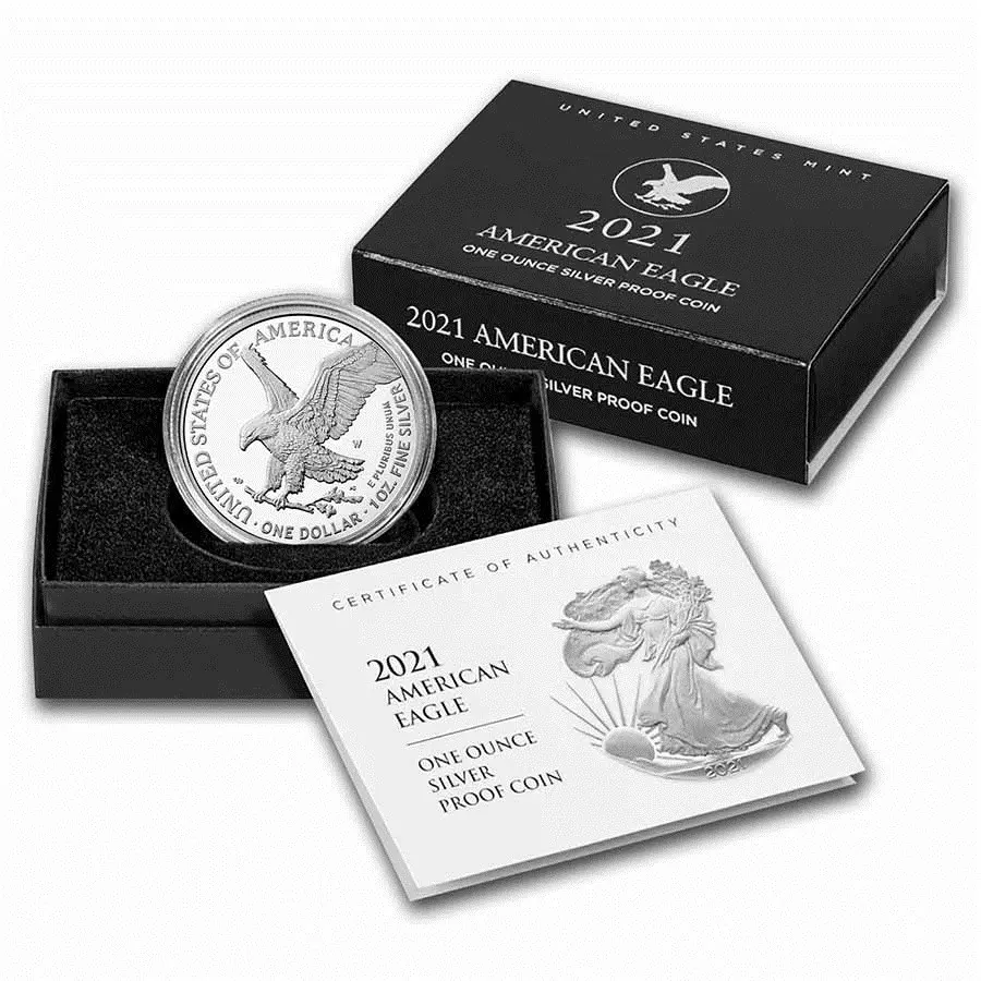 2021-W 1 oz Proof $1 American Silver Eagle Coin Type 2