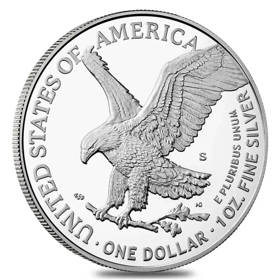2021-S $1 American Silver Eagle Coin Proof Type 2 (w/Box & COA) - Image 3