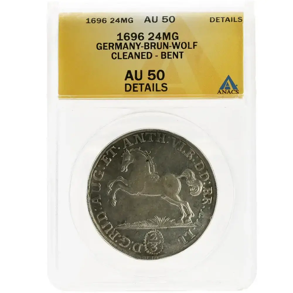 1696 24 Mariengroschen Germany-Brun-Wolf Cleaned ANACS AU50