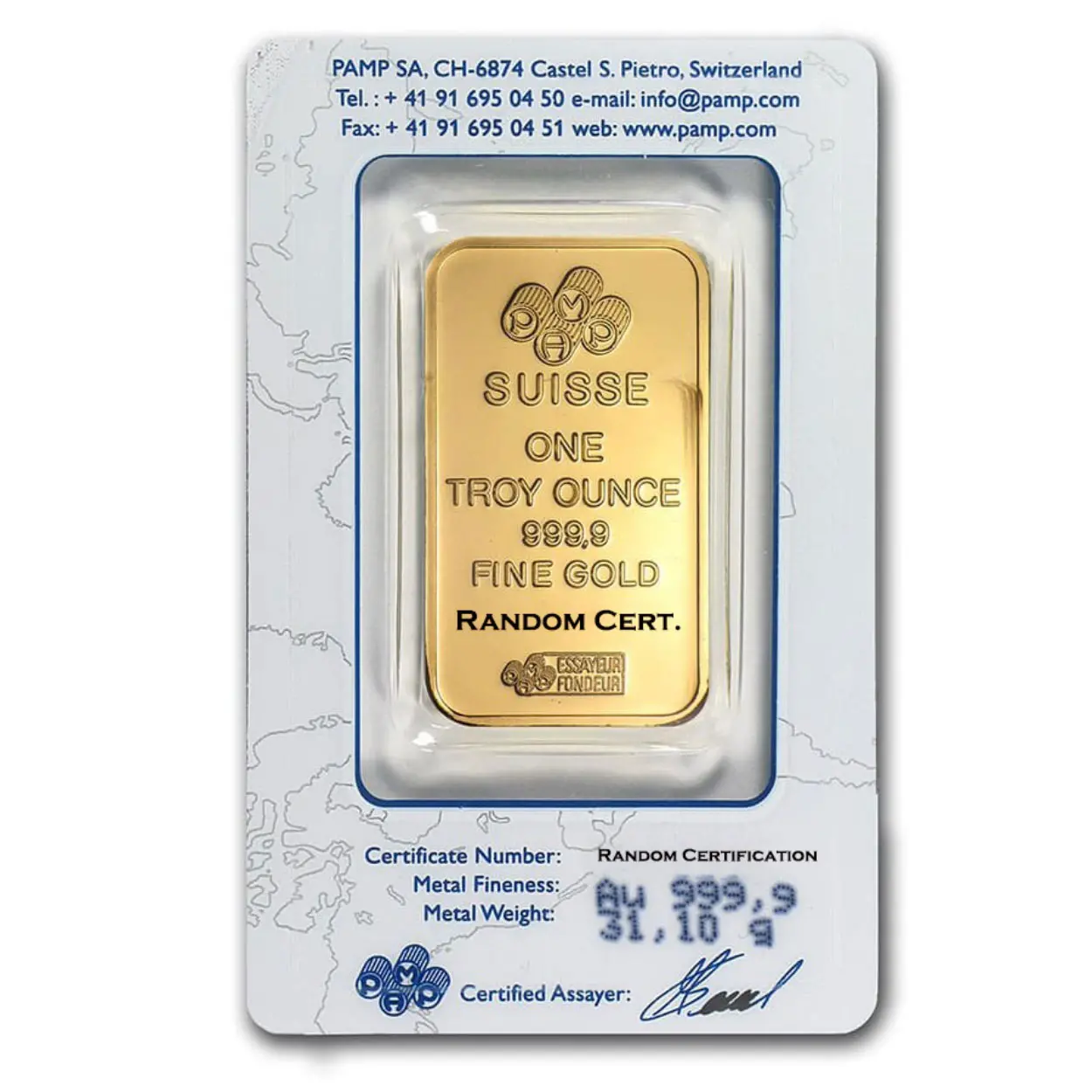 Pamp Suisse Fortuna 1 Ounce Silver Bar in Assay Card (Gen 2)
