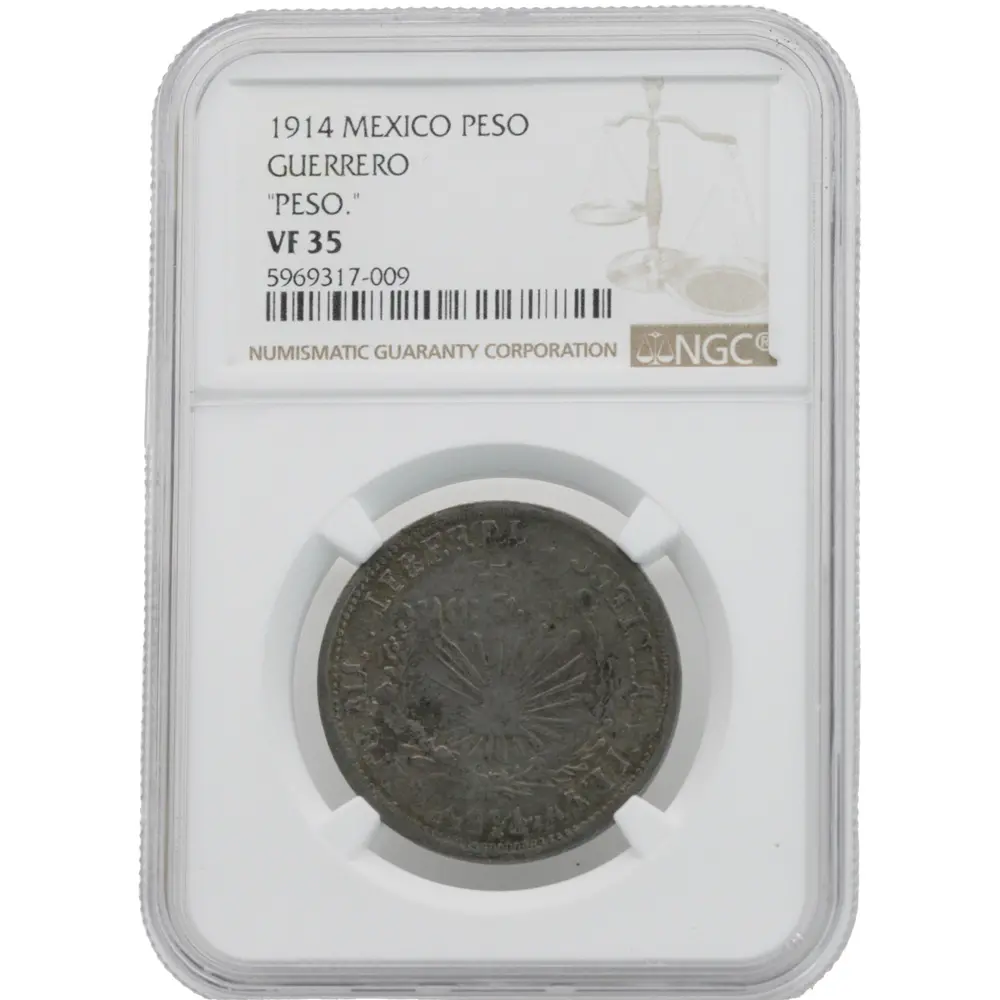 1914 Mexico Un-Peso Guerrero