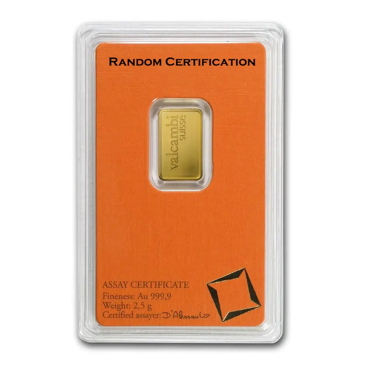 2.5 Gram Valcambi Gold Bar - Image 2