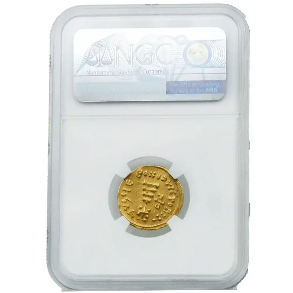 AD 632-641 Byzantine Empire Heraclius AV Solidus & Heraclonas NGC AU - Image 2