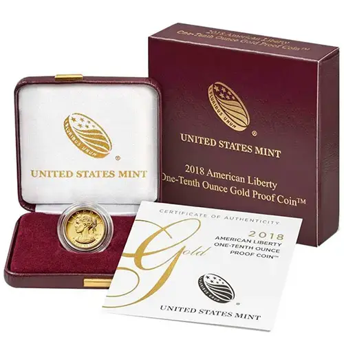 2018-W Proof American Liberty 1/10 oz. Gold Coin