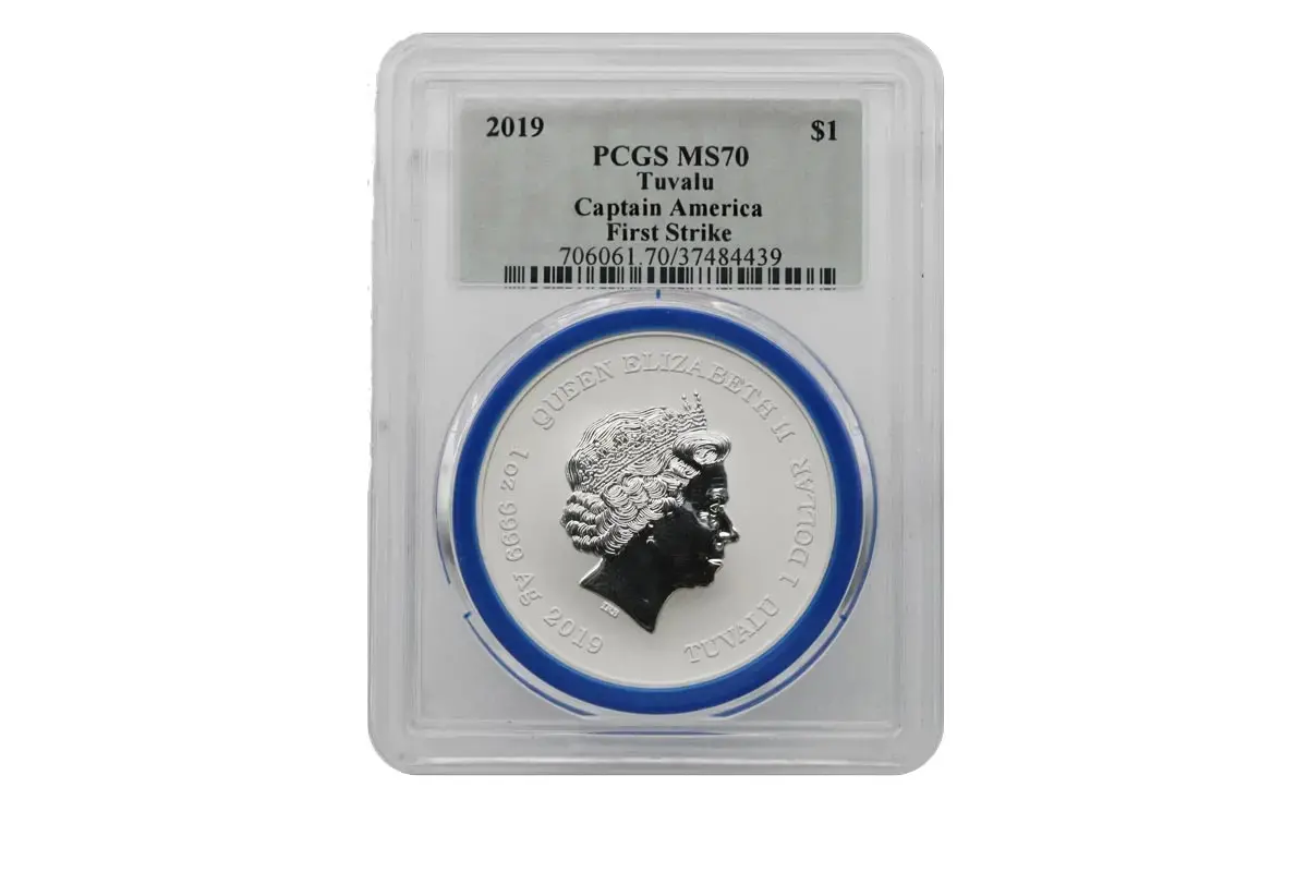 2019 $1 1 oz Captain America- Marvel PCGS MS 70 - Image 2