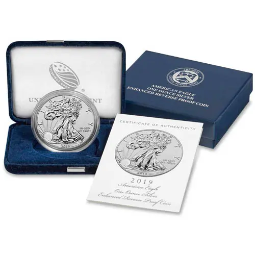 2019-S $1 American Silver Eagle 1 oz. Enhanced Reverse Proof Coin
