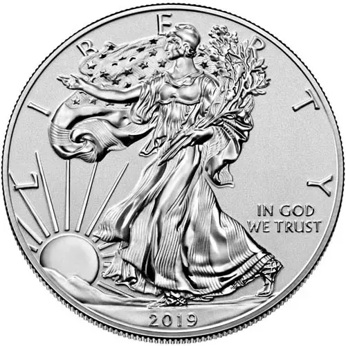 2019-S $1 American Silver Eagle Enhanced Reverse Proof Coin (w/Box & COA) - Image 2