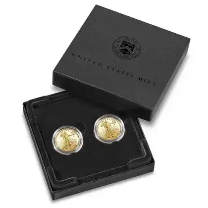 2021 $5 American Eagle 1/10 oz. Gold Two-Coin Set Type 1 & 2 - Image 2