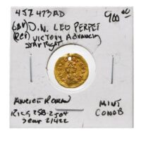 AD 457-473 Roman Empire Leo I Gold AV Tremissis Constantinople