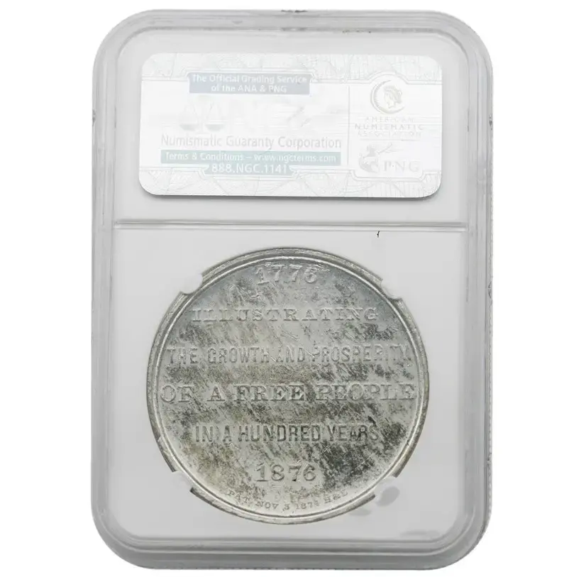 1876 PA HK-84 Art Gallery Building US Centennial Exposition NGC MS61 - Image 2