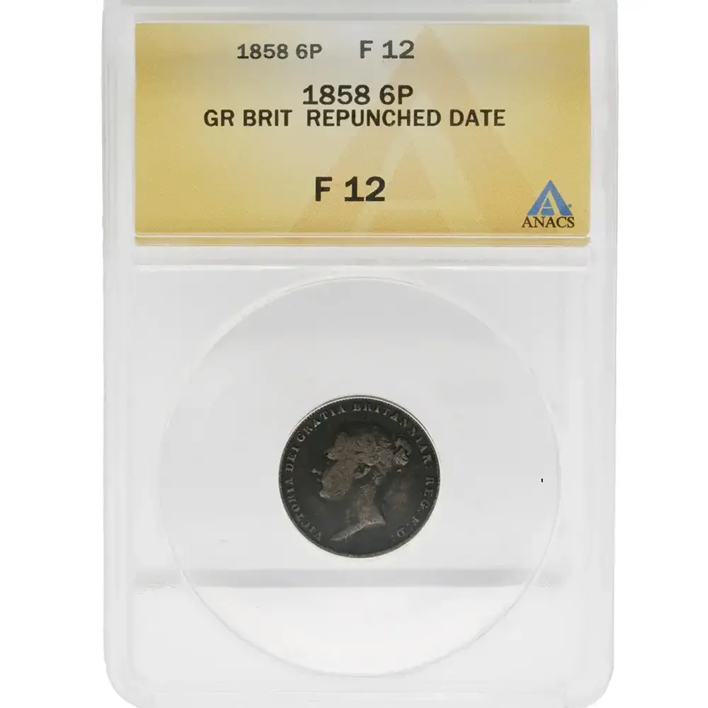 1858 Great Britain Six Pence ANACS Fine 12