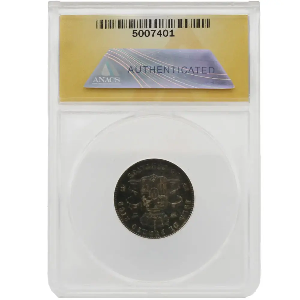 1895 Puerto Rico 20 Centavos ANACS EF 40 - Image 2