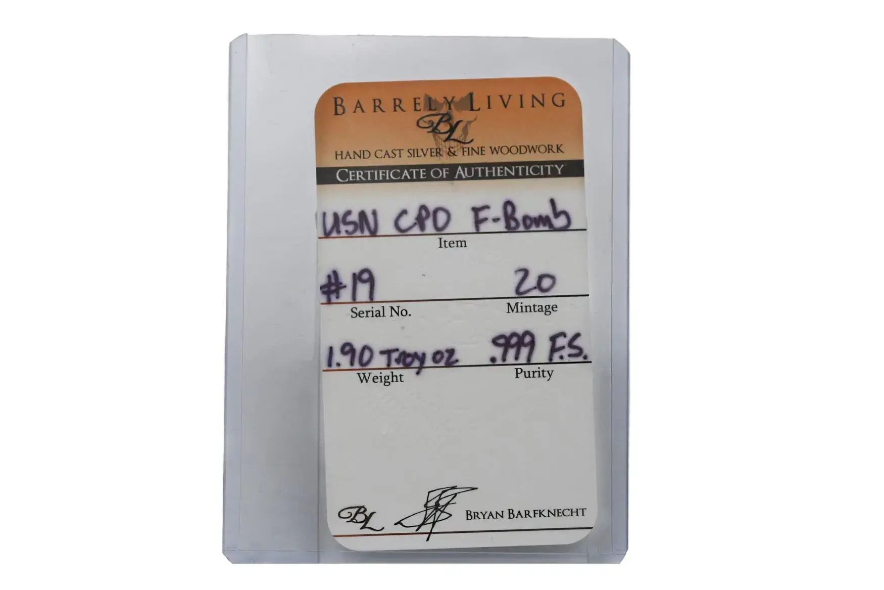 Barrely Living F-Bomb 1.90 oz Silver #19 of 20 - Image 3