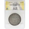 1879 5 Francs Swiss Shooting Fest ANACS AU 58 Cleaned