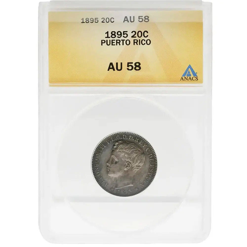1895 Puerto Rico 20 Centavos