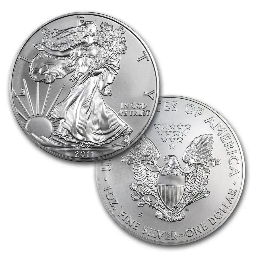 2011 $1 American Silver Eagle 5-Coin Set (w/Box & COA) - Image 4